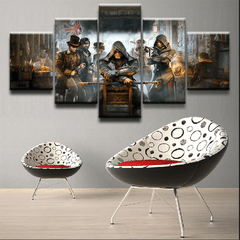 Assasins Creed Quadros para sala de estar, arte e pintura em tela, pôster modular de vídeo, para decoração de casa, 5 peças, - Dr. Brauch