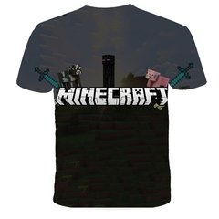 Minecraft 2022 nova camisa do jogo meu mundo crianças camiseta meninos 3d impressão verão respirável camisa 4-14 anos de idade camiseta kawaii zombie camisa - comprar online