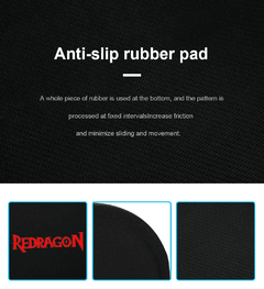 Redragon-mouse pad para jogos em cor sólida p023, mousepad com borda de travamento, tamanho 360x80x23mm para jogos e computador - loja online