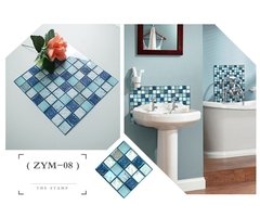 Imagem do Papel de parede adesivo de mosaico 10cm, 20 peças, impermeável, adesivo de banheiro, cozinha, resistente à óleo