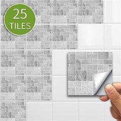 25 pçs/set Verde Da Telha de Mosaico Mural da etiqueta Auto Adesiva À Prova D' Água Para O Banheiro Restaurante Decoração Da Parede Do Decalque Papel De Parede Telhas na internet