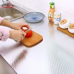 Papel de parede para geladeira, prata brilhante, auto-adesivo, à prova d'água, armário de cozinha, lavadoras de louças, remodelar paredes, filme adesivo - comprar online