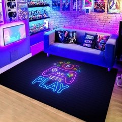 Tapetes do jogador da área de casa com design do controlador do jogo, tapetes antiderrapantes do assoalho para crianças, tapete do lance para a decoração sala de jogos tapis