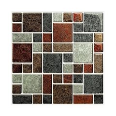 Papel de parede adesivo de mosaico 10cm, 20 peças, impermeável, adesivo de banheiro, cozinha, resistente à óleo - Dr. Brauch