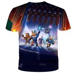 Minecraft 2022 nova camisa do jogo meu mundo crianças camiseta meninos 3d impressão verão respirável camisa 4-14 anos de idade camiseta kawaii zombie camisa - comprar online