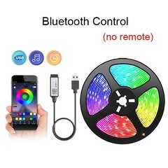 Rgb 5050 luzes de tira led bluetooth app controle usb 5v fita led fita flexível diodo para sala decoração tv backlight - loja online