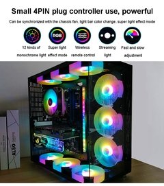 Imagem do Faixa de luz led rgb para computador, acessório de segurança para desktop, com lente diamante, placa mãe