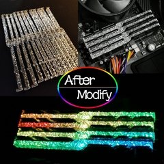 Guia de luz de memória ram, mod para habilidade g trident z, neo rgb, mudança para a série real, melhora a transmitância de luz na internet