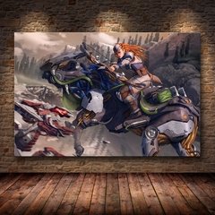 Imagem do Horizonte zero dawn cartaz do jogo arte da parede cartazes e cópias quadros decorativos pintura em tela para sala de estar decoração casa