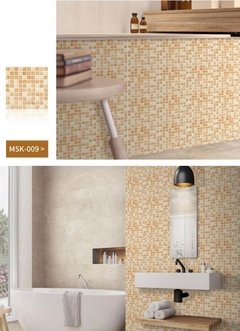 Papel de parede adesivo de mosaico 10cm, 20 peças, impermeável, adesivo de banheiro, cozinha, resistente à óleo - Dr. Brauch