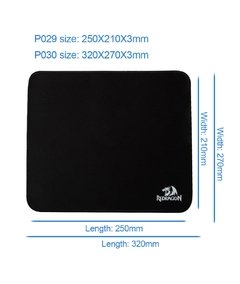 Imagem do Mouse pad de jogo redragon flick m p030, cor sólida, com trava de borda, para jogos, 270x320x3mm