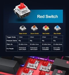 Redragon fizz k617 rgb usb mini teclado mecânico do jogo interruptor vermelho 61 chaves prendido cabo destacável, portátil para o curso - loja online