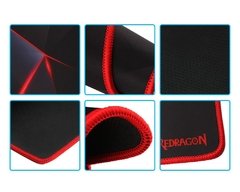 Mouse pad para jogos redragon capricorn p012, 330x260x3mm, cor sólida, com trava de borda - loja online