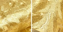 Papel de parede 3d folha de ouro estereoscópica, para sala de estar, quarto, teto, luxo, glitter dourado prata, revestimento de parede - loja online