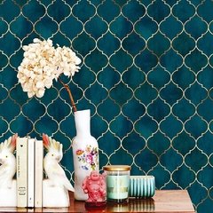 12 peças de descascar e colar azulejo piso decalques azul à prova dwaterproof água papel de parede arte adesivos cozinha backsplash diy 10/15/20/30 cm - comprar online