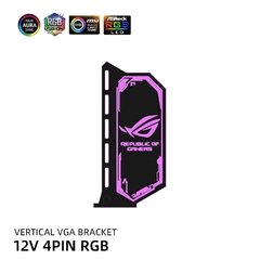 Suporte para placa de vídeo personalizável, placa gpu vertical 12v/5v aura color customizável, suporte para vga, chassis à prova d'água, mod personalizado na internet