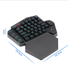 Redragon diti k585 rgb 42 teclas, teclado mecânico com deisgn azul para jogos programáveis macro 7 teclas para fps lol/pubg - Dr. Brauch