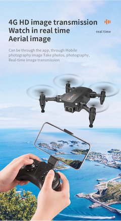 Imagem do 2022 l23 mini zangão 4k hd câmera dupla drones wifi fpv altura manter pequeno dobrável quadcopter rc dron brinquedo para crianças menino presente