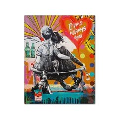 Graffiti arte poster famosa estrela quadros decorativos na parede da lona cartazes e impressões imagem para sala de estar decoração casa - loja online