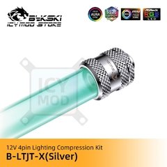 Bykski compressão de iluminação rgb, acessórios para resfriamento de água od14/od16mm com tubo rígido 5v3pin - comprar online