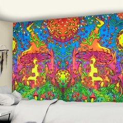 Imagem do Conto de fadas sonhador cogumelo tapeçaria psicodélico tapete boêmio casa decoração bruxaria hippie crianças decoração do quarto tapeçarias de parede