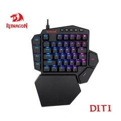 Redragon diti k585 rgb 42 teclas, teclado mecânico com deisgn azul para jogos programáveis macro 7 teclas para fps lol/pubg