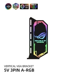 Suporte para placa de vídeo personalizável, placa gpu vertical 12v/5v aura color customizável, suporte para vga, chassis à prova d'água, mod personalizado - Dr. Brauch