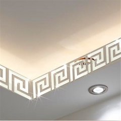 30 pçs 10*10cm/5*5cm linha da cintura espelho adesivo acrílico moderno diy casa decoração adesivos de parede para sala de crianças