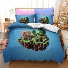 Minecraft Likurb meu jogo mundo diamante steve duvet caso fronha cama conjunto gêmeo rainha rei tamanho para crianças meninos meninas quarto