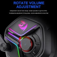 Redragon ajax h230 rgb gaming headphone, 3.5mm surround sound computador fone de ouvido microfone para ps4 switch xbox-um - comprar online