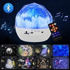 Projetor mágico led de céu estrelado, luminária com lâmpada led rotativa, projeção de céu estrelado, planetas, terra, universo colorido e piscante para crianças, bebês, presente de natal - Dr. Brauch