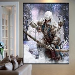 5d pintura de diamante mosaico arte cheia de strass kit de ponto cruz assassins creed artesanato presente decoração de casa - loja online