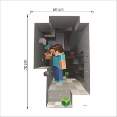 Imagem do Minecraft Jogos de desenhos animados adesivos de parede jogo de mosaico cartazes decoracion hogar moderno adesivos de parede para quartos de crianças anime cartaz