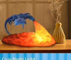 Lâmpadas LED Fire Dragon para crianças, decoração do quarto 3D, dragão de g - comprar online