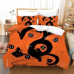 Likurb filho goku kakarotto saiyan duvet caso fronha conjunto de cama gêmeo rainha cheia rei tamanho para crianças menino meninas quarto - loja online