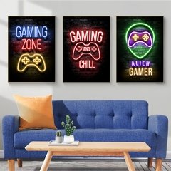 Imagem do Sleep jogo repetir gaming parede arte poster imprime gamer pintura em tela imagem da lona para crianças meninos quarto decorativo sala de jogos