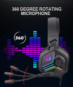 Redragon ajax h230 rgb gaming headphone, 3.5mm surround sound computador fone de ouvido microfone para ps4 switch xbox-um - Dr. Brauch