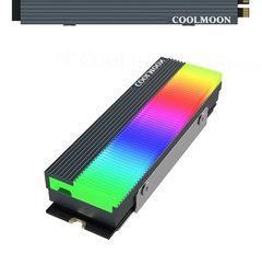 Imagem do Coolmoon-unidade de estado sólido m.2 com rgb, dissipador de calor, m2, ssd, radiador, 5v, 3 pinos, argb, sincronização