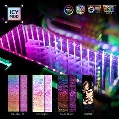 Infinito painel rgb infinito estéreo 3d pc caso placa de iluminação decoração personalizada gpu backplate lianli placa dianteira 12v/5v aura mod