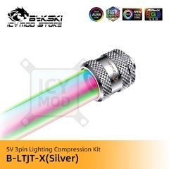 Bykski compressão de iluminação rgb, acessórios para resfriamento de água od14/od16mm com tubo rígido 5v3pin - Dr. Brauch