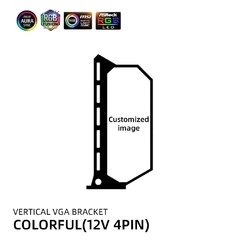 Suporte para placa de vídeo personalizável, placa gpu vertical 12v/5v aura color customizável, suporte para vga, chassis à prova d'água, mod personalizado - loja online