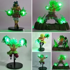 Imagem do Bandai dragon ball z figura anime son goku super saiyan ultra instinto diy broly bardana frieza troncos led ação figma brinquedo boneca