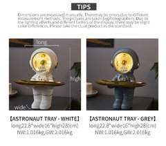 Astronauta modelo escultura arte moderna bandeja de armazenamento decoração para casa acessórios para sala estar uma peça resina estátua mesa decoração na internet