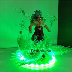 Figuras de anime dragon ball z broly, brinquedos diy led de pvc, figuras de ação broli, modelo de boneca coleção brinquedos com luzes, presente de natal na internet