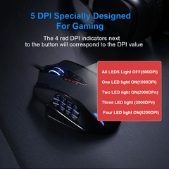 Imagem do Redragon m908 impacto usb com fio rgb gaming mouse 12400 dpi 17 botões programável jogo óptico ratos backlight computador portátil