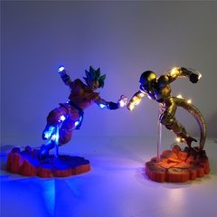 Bandai dragon ball z figura anime son goku super saiyan ultra instinto diy broly bardana frieza troncos led ação figma brinquedo boneca