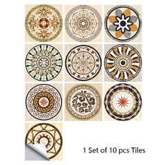 10/15/20/30cm colorido mandala estilo telha adesivo cozinha/banheiro guarda-roupa superfície brilhante arte mural casca & vara decalques de parede - comprar online