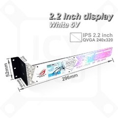 Lcd gpu suporte rgb vga suporte 2.2 Polegada exibição de detecção de temperatura rog horizontal placa de vídeo titular 5v/12v aura sync mod - Dr. Brauch