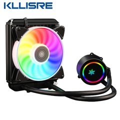 Kllisre cpu ventilador de refrigeração água refrigerador ventilador rgb para intel lga 1150 1151 1155 1200 1366 2011 amd am3 am4 líquido radiador