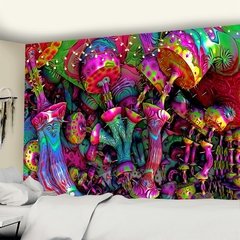 Conto de fadas sonhador cogumelo tapeçaria psicodélico tapete boêmio casa decoração bruxaria hippie crianças decoração do quarto tapeçarias de parede na internet